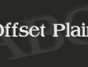 Offset Plain font