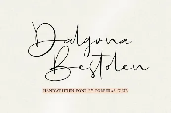 Dalgona Bestolen Script font