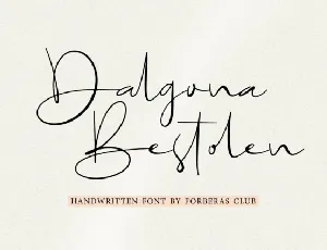 Dalgona Bestolen Script font