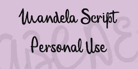 Mandela Script Personal Use font