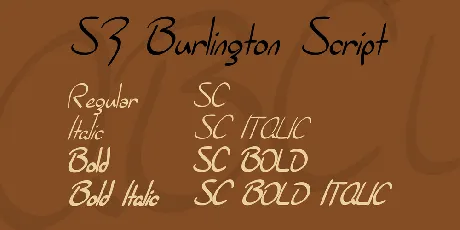 SF Burlington Script font