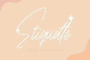 Etiquette Handwritten font