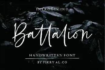 Battalion Handwritten font