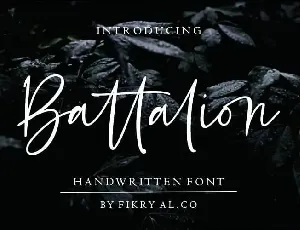 Battalion Handwritten font