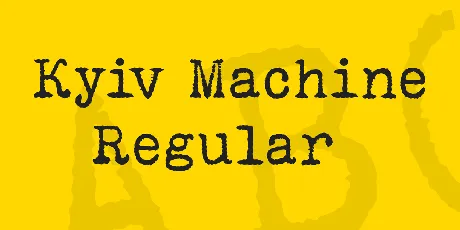 Kyiv Machine font