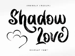 Shadow Love - Personal Use font