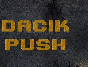 Dacik Push Display font