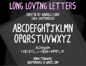 Long Loving Letters font