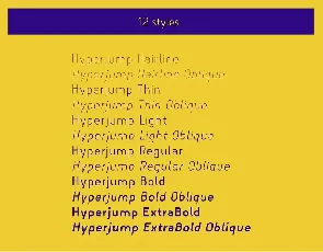 Hyperjump Sans Serif Family font