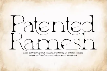 Patented Ramesh font