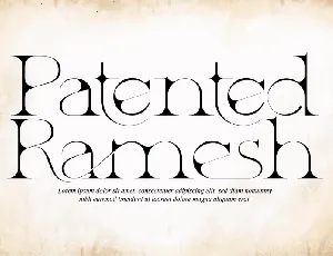 Patented Ramesh font