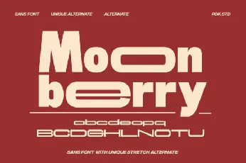 Moon Berry font