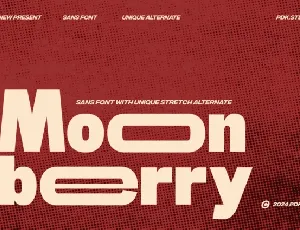 Moon Berry font