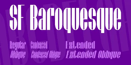 SF Baroquesque font