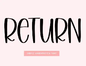 Return Typeface font