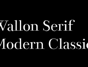 Wallon Serif font