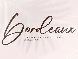 Bordeaux Handwritten font