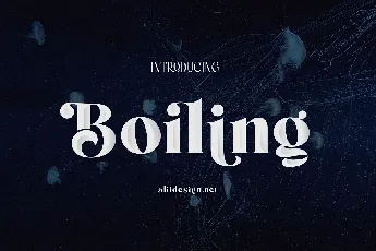 Boiling Display Typeface font