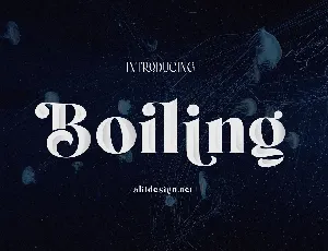 Boiling Display Typeface font