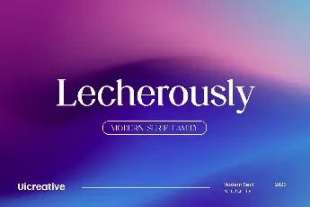 Lecherously font