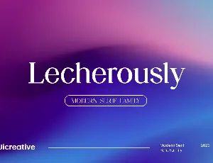 Lecherously font