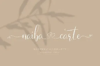 Naibacarte Script font