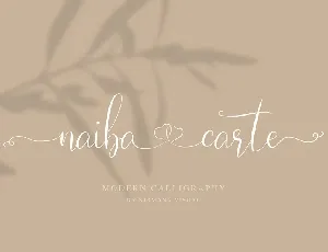 Naibacarte Script font