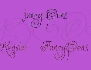 fancy Pens font