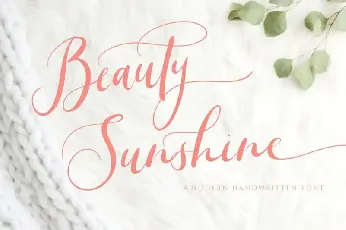 Beauty Sunshine Calligraphy font