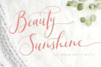 Beauty Sunshine Calligraphy font