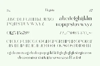 Regista font