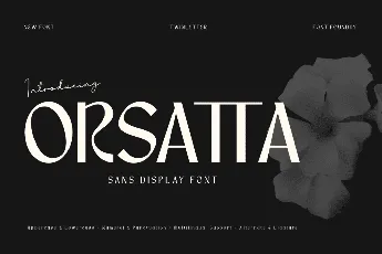 ORSATTA Trial font