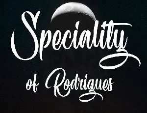 Speciality of Rodrigues Free font