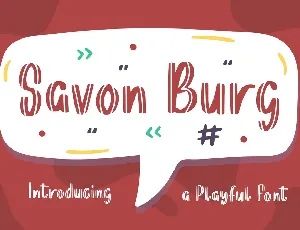 Savon Burg Free Trial font