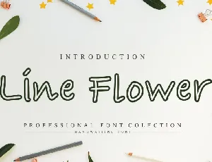 Line Flower Display font