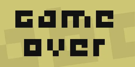 game over font