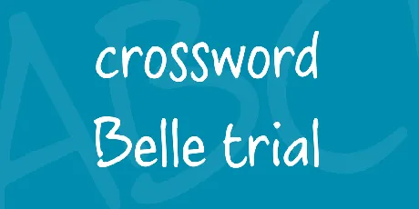 crossword Belle trial font