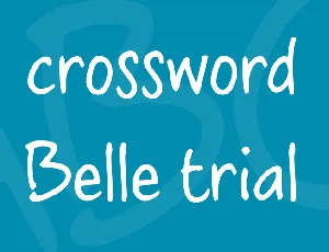 crossword Belle trial font