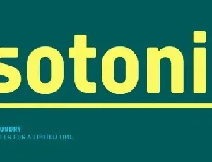 Isotonic Family font