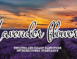 Lavender Flower Script font