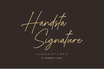 Handsta Signature font