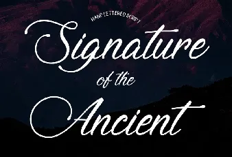 Signature of the Ancient Free font