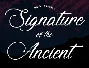 Signature of the Ancient Free font