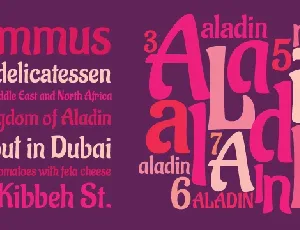Aladin font