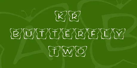 KR Butterfly Two font