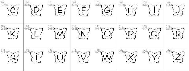 KR Butterfly Two font