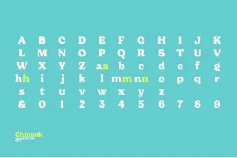 Chinook font