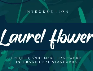 Laurel flower Script font