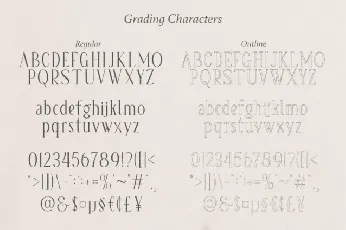 Grading font