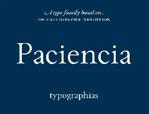 Paciencia Serif font